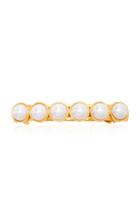 Oscar De La Renta Gold-tone Faux Pearl Hair Clip
