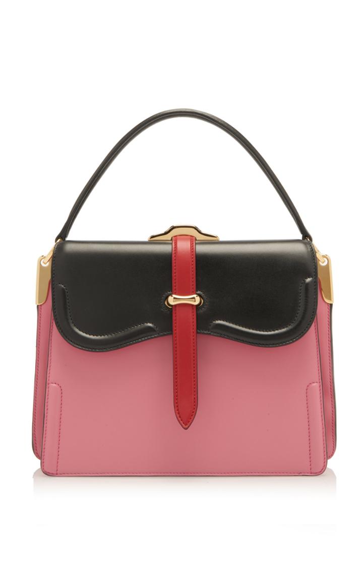 Prada Small Color Block City Calf Cartella Bag