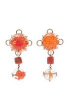 Rosie Assoulin Orange Glass Drop Earrings