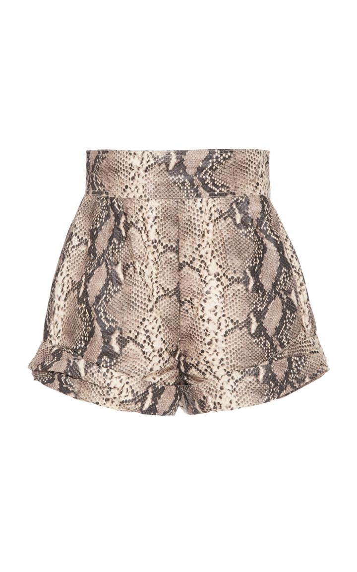 Philosophy Di Lorenzo Serafini Python Print High-rise Crepe Shorts