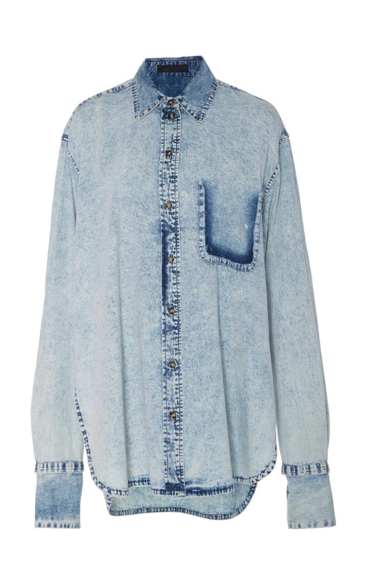 Proenza Schouler Deconstructed Washed Denim Shirt