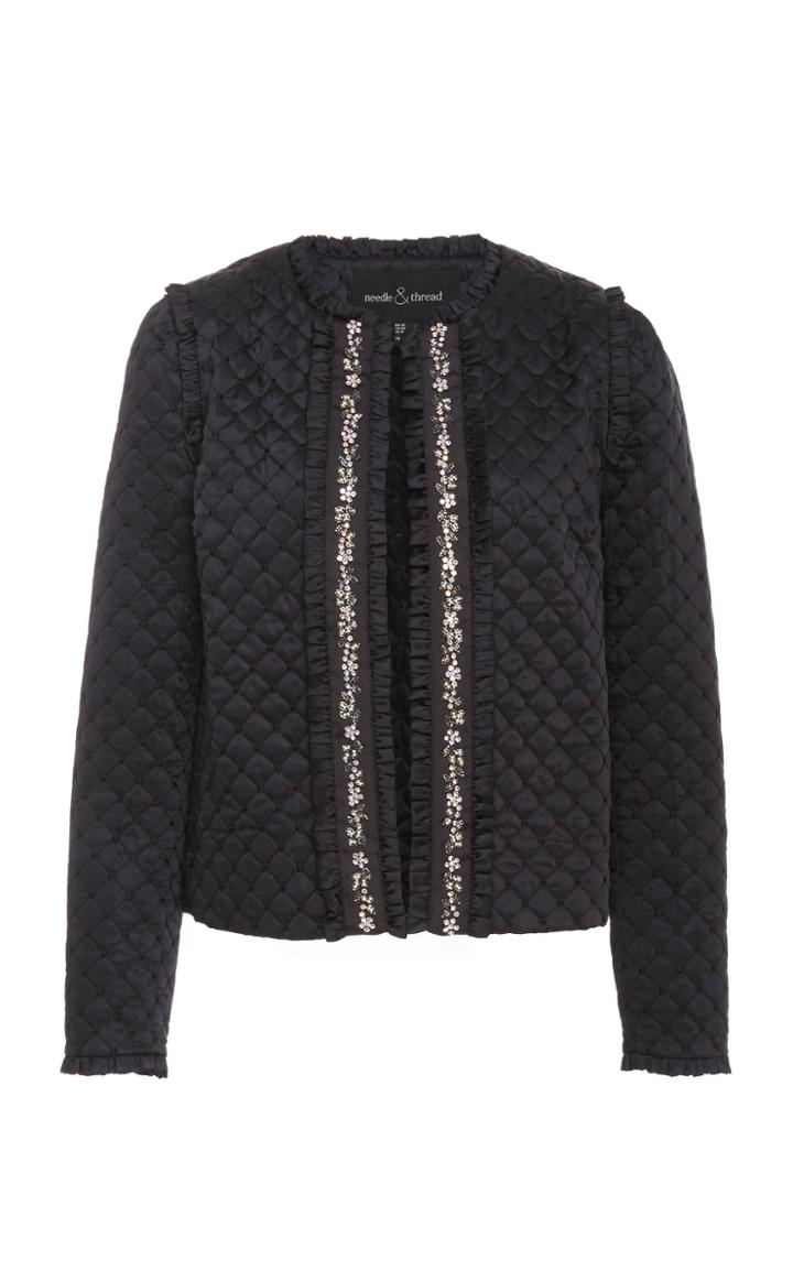Needle & Thread Quilted Satin Jacket
