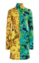 Richard Quinn Sunflower Dual Toned Georgette Dress
