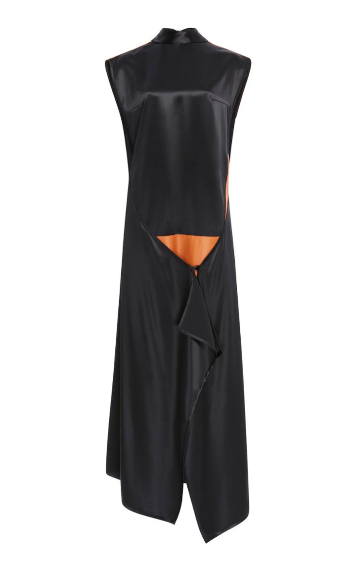 Loewe Mock Neck Satin Dress