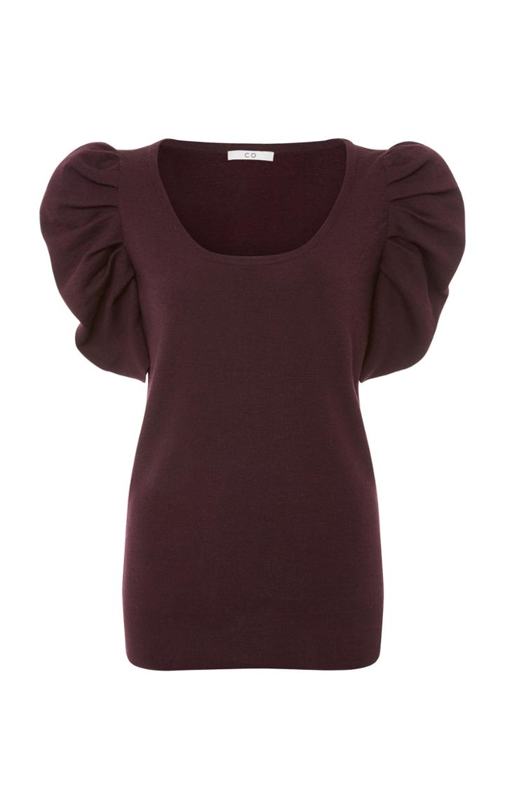 Co Puff-sleeve Knit Sweater