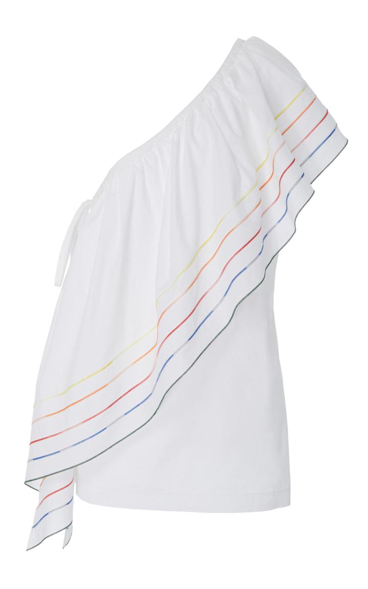 Rosie Assoulin Wedge Top With Rainbow Marrow