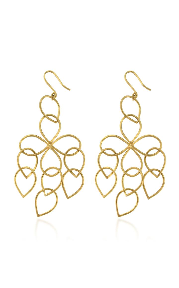 Lfrank Pear Loop 18k Yellow Gold Earrings