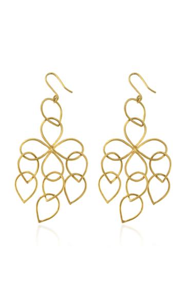 Lfrank Pear Loop 18k Yellow Gold Earrings