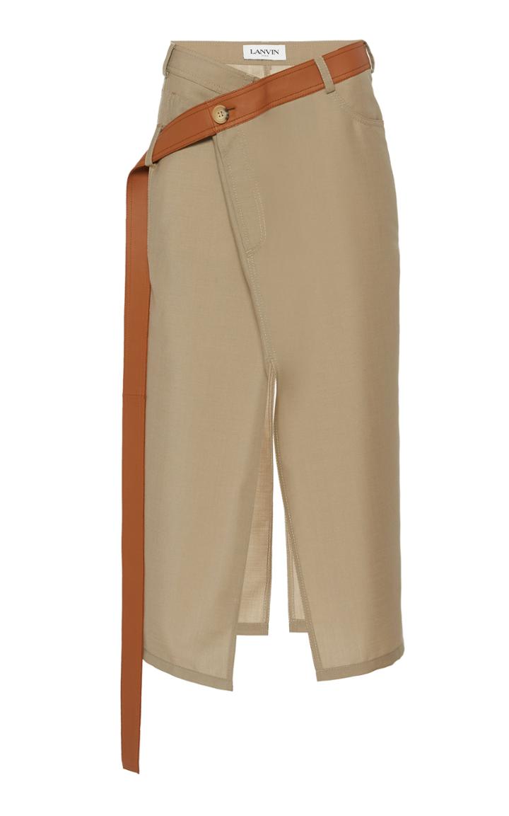 Lanvin Mohair-wool Blend Midi Skirt