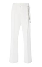 Sally Lapointe Matte Crepe Pleat Front Trouser With Chain