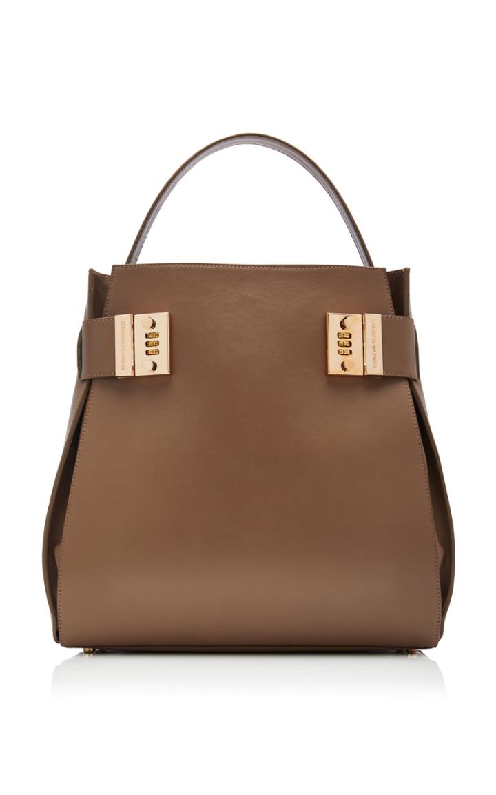 Moda Operandi Brandon Maxwell Lock-detailed Leather Tote Bag