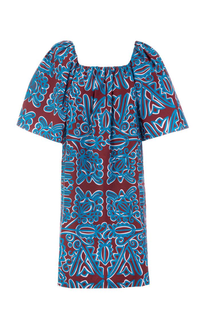 Moda Operandi La Doublej Rapunzel Printed Cotton Mini Dress