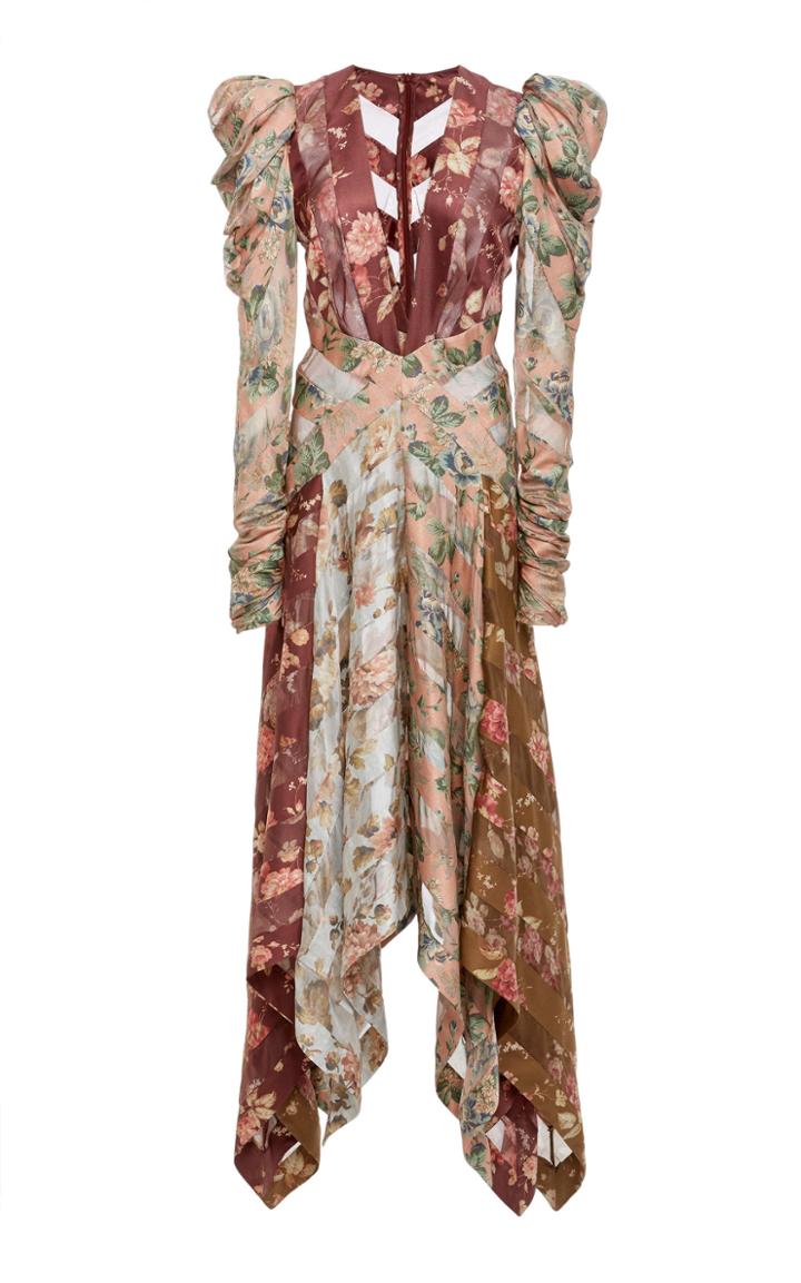 Zimmermann Unbridled Paneled Silk Dress