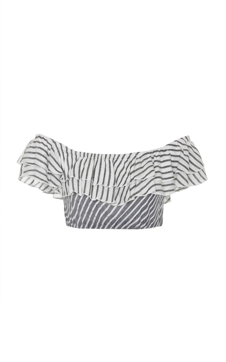 Suboo Ziggy Off Shoulder Frill Crop Top