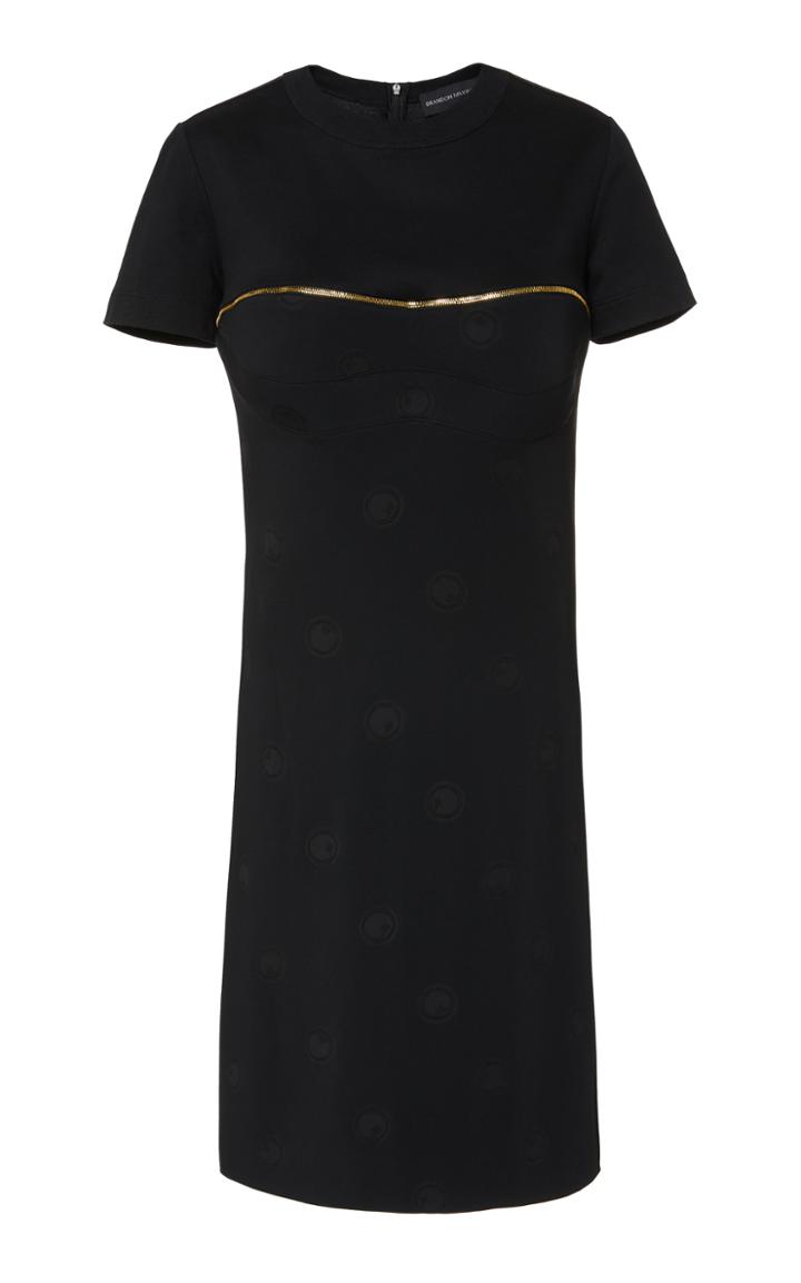 Brandon Maxwell Zip-off Cotton Silk Mini Dress