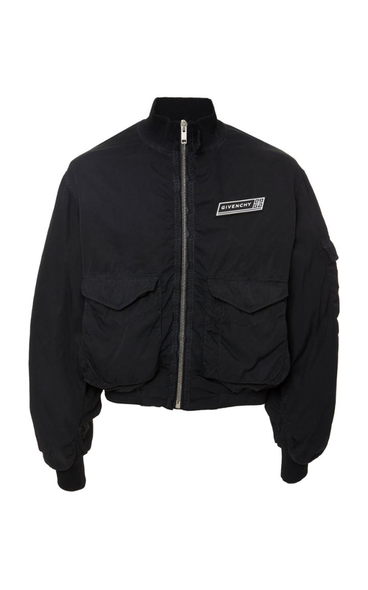 Givenchy Logo-appliqud Shell Bomber Jacket