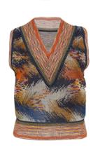 Missoni Printed Knit V-neck Vest