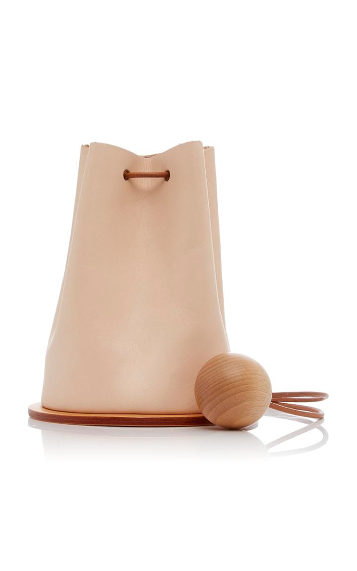 Building Block Leather Disc Bag