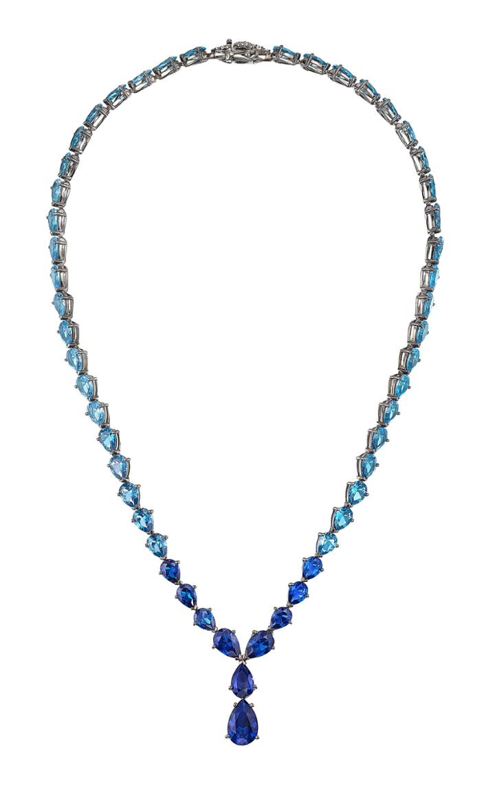 Moda Operandi Anabela Chan 18k Blackened Gold Vermeil Aqua Nova Necklace