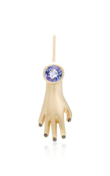 Pili Restrepo Ma Nos 10k Gold Tanzanite And Diamond Single Earring