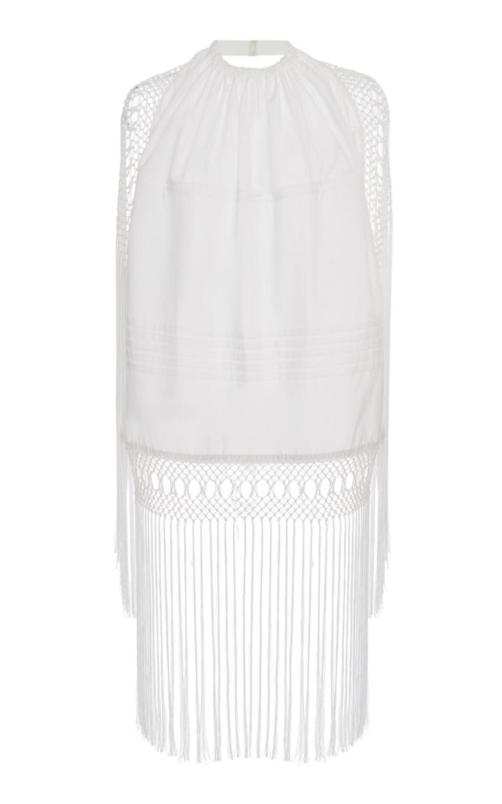 Moda Operandi Loewe Fringed Cotton Top Size: 34