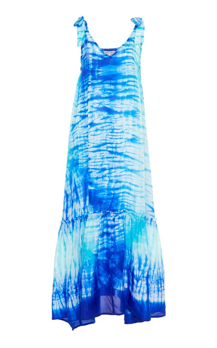 Moda Operandi Juliet Dunn Tie Dye V-neck Silk Maxi Dress