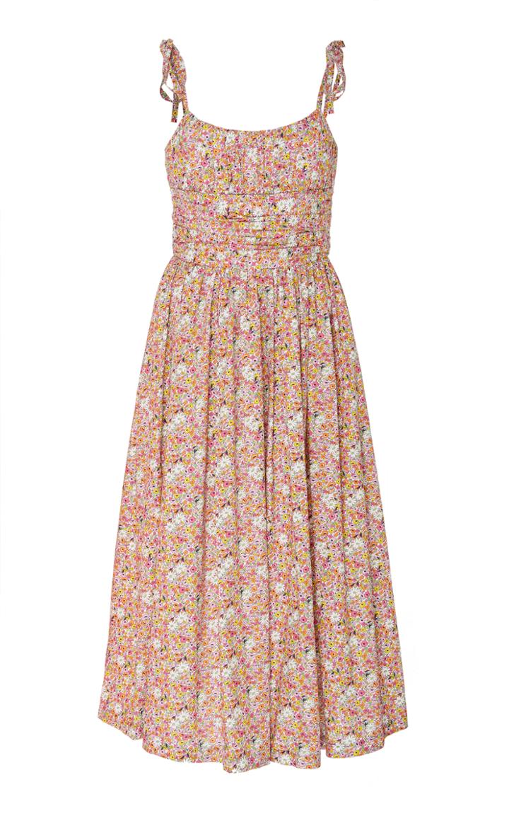 Mds Stripes Cami Dress With Shearing