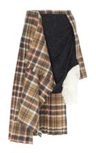 Preen By Thornton Bregazzi Idana Asymmetrical Virgin Wool & Silk Skirt