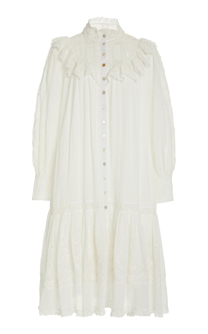 Moda Operandi Loveshackfancy Heddie Swiss Dot Cotton Dress