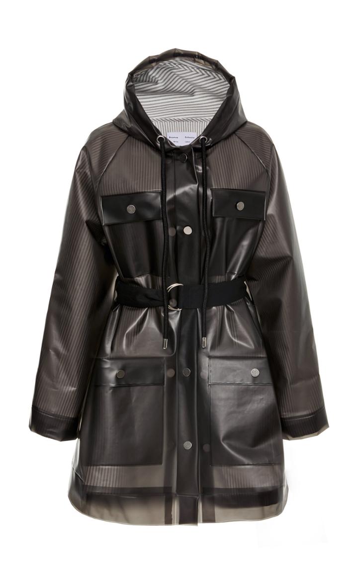Moda Operandi Proenza Schouler Pswl Belted Raincoat With Striped Lining Size: Xs/s