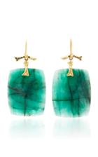 Annette Ferdinandsen M'o Exclusive: One-of-a-kind Emerald And Black Diamond Coral Branch Earring