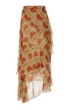 Rosie Assoulin Printed Tiered Long Skirt