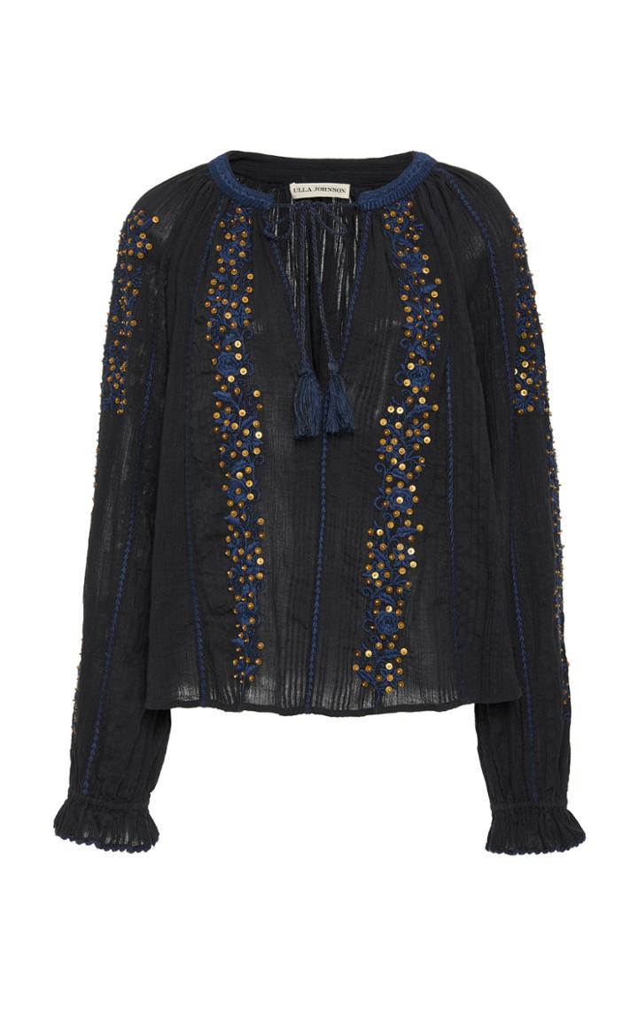 Ulla Johnson Rima Cotton Long Sleeve Top