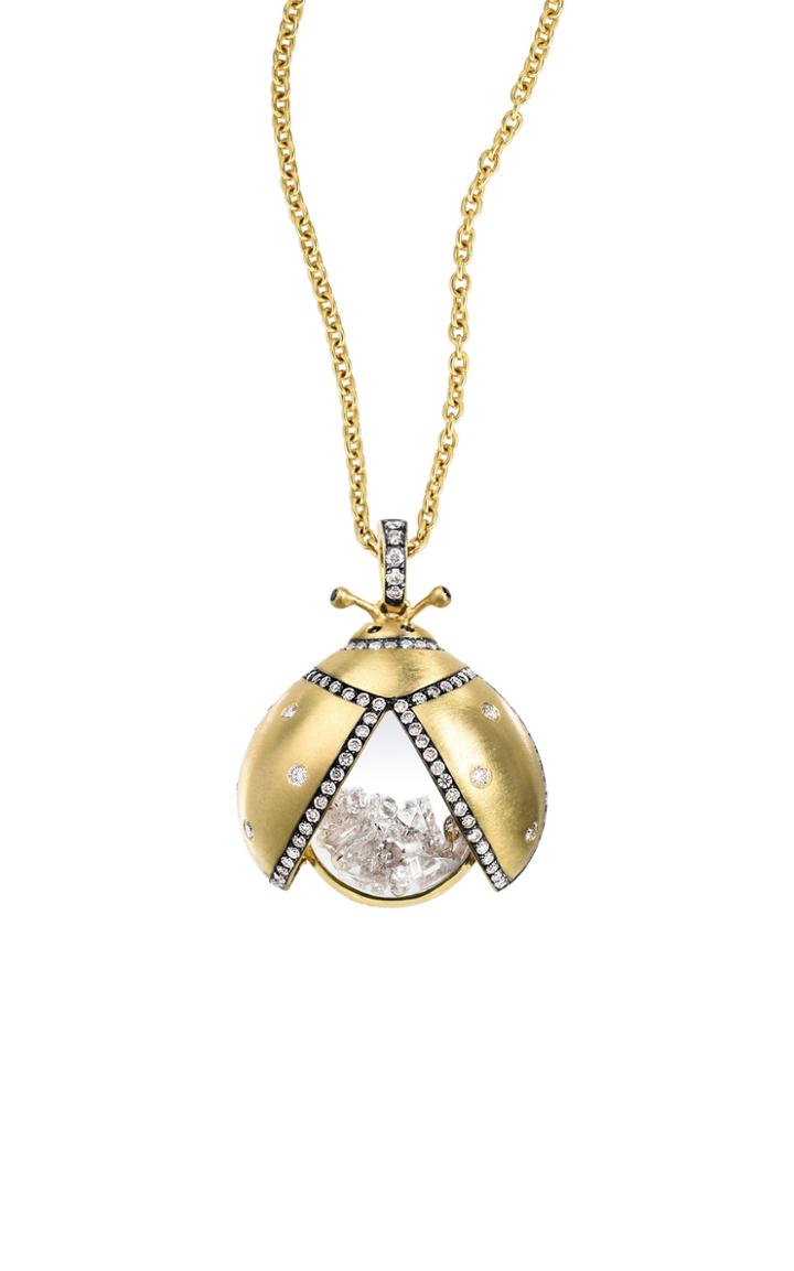 Moritz Glik Domed Diamond Ladybug Pendant
