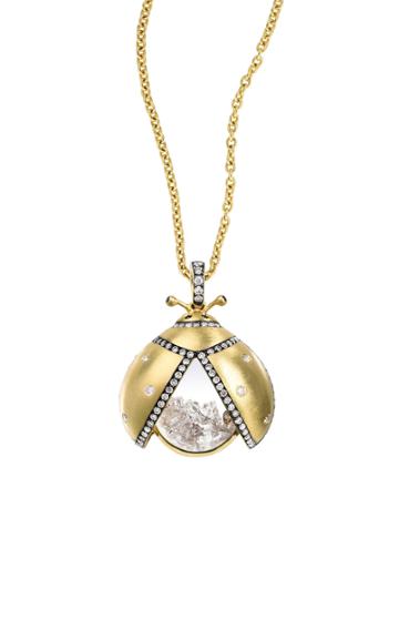 Moritz Glik Domed Diamond Ladybug Pendant
