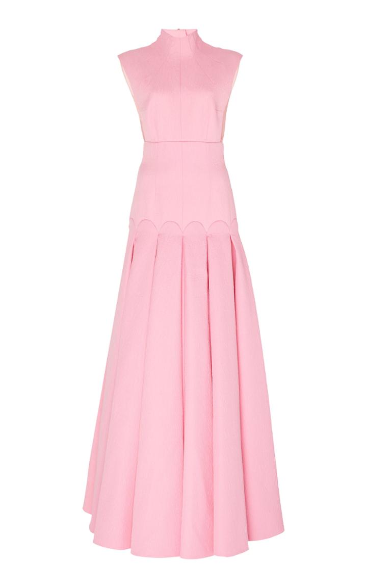 Emilia Wickstead Kingsley Cap Sleeve Crepe Gown