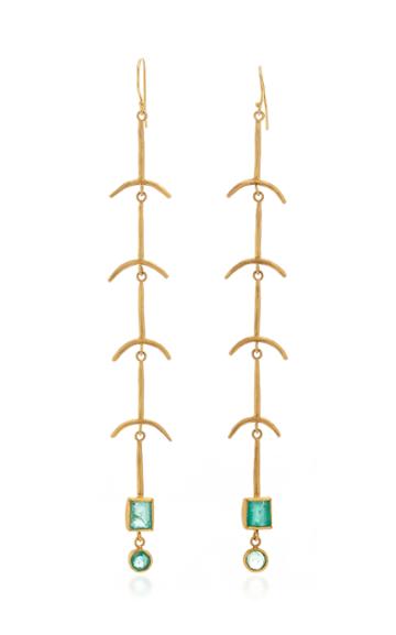 Margery Hirschey Emerald Fishbone Shoulder Dusters