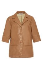 Deitas Jing Organic Vegan Leather Button Down Jacket