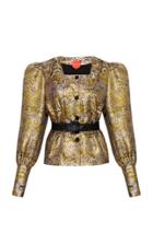 Marianna Senchina Jacquard Puff Shoulder Jacket