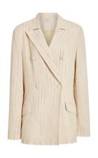 Atoir Her Witness Pinstriped Linen-cotton Blazer