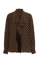 Moda Operandi Marc Jacobs Tie-neck Voile Button-front Blouse Size: 00