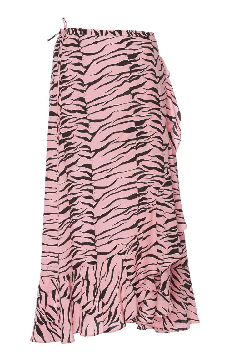 Rixo Gracie Printed Silk Skirt