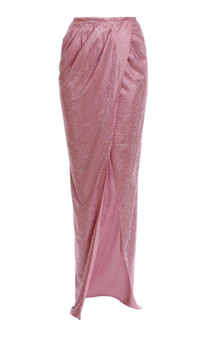 Moda Operandi Balmain Embroidered Silk Skirt