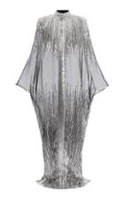 Moda Operandi Balmain Sequined Chiffon Caftan Gown Size: 34
