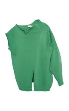 Moda Operandi Marni One-sleeve Frayed-edge Cotton Sweater Size: 36