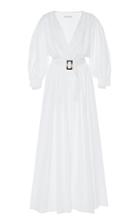 Moda Operandi White Story Aphrodite Grecian Pleated Cotton Dress Size: 6