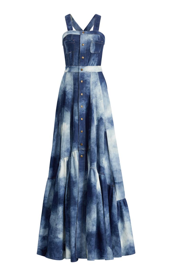 Ralph Lauren Denim Brooke Evening Dress