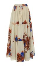Yvonne S Floral Drawstring Maxi Skirt