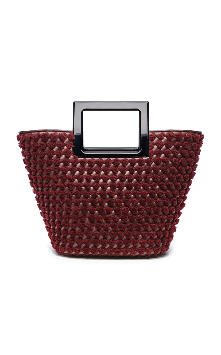 Marina Raphael Riviera Shearling Detailed Leather Bag