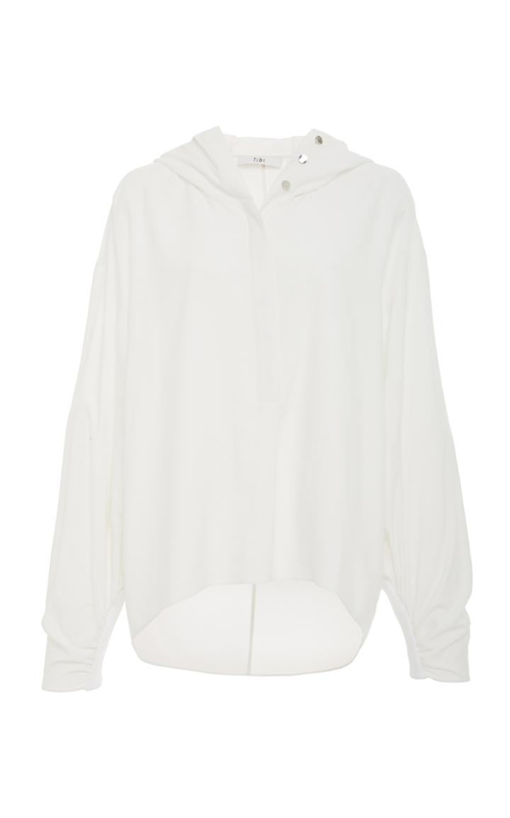 Tibi Hoodie Button Up Top